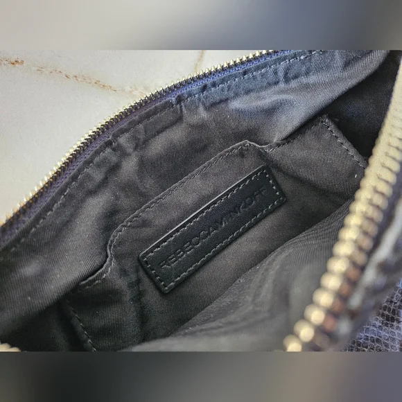 Rebecca Minkoff Sunday Blue Snake Mini Bag Leather - Picture 15 of 16